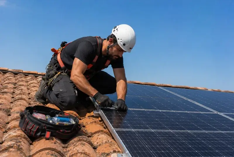 Maintenance et monitoring de panneaux solaires à Corconne